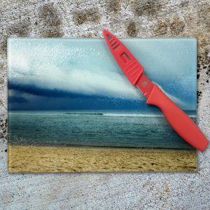 Our tempered glass cutting boards are customizable with any image.